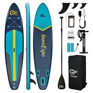 [EU Direct] InnoExpo 350*83*15CM Load 200kg Wide Sturdy SUP For Solo 2+1 Family Pets Non-Slip Comfort Deck Inflatable St