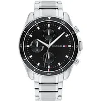 Tommy Hilfiger Multifunktionsuhr PARKER 1791835, Quarzuhr, Armbanduhr, Herrenuhr, Datum, Edelstahlarmband