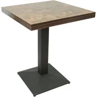 JEOBEST Esstisch Esszimmertisch 60x60cm mit Holzplatte, Quadratisch Küchentisch, Metallbeinen, für Wohnzimmer Esszimmer Balkon