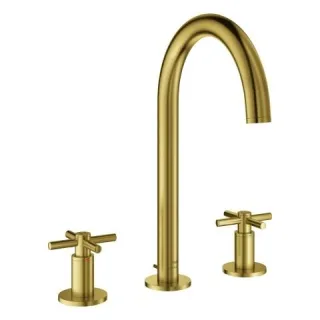 GROHE 3-Loch Waschtischarmatur Atrio 20643 Rohrauslauf Kreuz-Griff cool sunrise geb, 20643GN0 20643GN0
