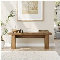 Tribesigns Schuhbank 120 cm Eingangsbank, Sitzbank aus Holz mit stabilem Gestell, (Landhaus-Holzbank, für Esszimmer, Wohnzimmer, Schlafzimmer, Flur, einfache Montage)