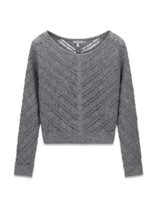 Guess - LS CECILIA SEQUIN CHEVRON TOP SILVER STONE MULT - Gr. - M