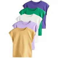 Next T-Shirt T-Shirts mit überschnittenen Schultern, 5er-Pack (5-tlg)