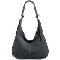 Caspar Schultertasche Wildleder Hobo Bag Damen Leder Shopper - PREMIUM LINE - Modell No.841, 100% italienisches Veloursleder, samtig weich, angenehmer Tragekomfort