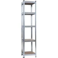SCHULTE Regalwelt Schwerlastregal mit 5 MDF-Böden, 180x40x40 cm, 150 kg/Boden, verzinkt