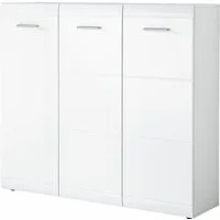 GERMANIA Schuhschrank Adana Breite 134 cm, verstellbare Böden, Hochglanz-Fronten, Made in Germany