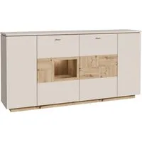 FORTE Highboard Louoto, Sideboard, Metallgriffe, Stauraum, Soft Close, Höhe 101,2cm