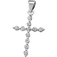 Firetti Kettenanhänger Schmuck Geschenk Silber 925 Halsschmuck Anhänger Kreuz, mit Zirkonia (synth)