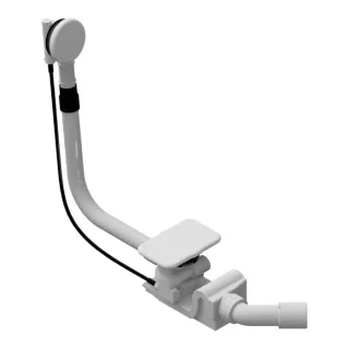 Kaldewei Ablaufgarnitur Asymmetric Duo 68777206000 weiss, mit Füllarmatur