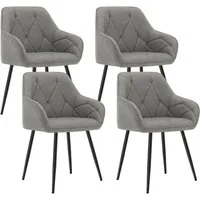 Woltu 4-Fußstuhl (Set, 4 St), Esszimmerstühle ergonomischer aus Kunstleder