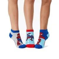 Spiderman Sneakersocken Spider-Man Kinder Sneaker Socken 3er Pack - Jungen & Mädchen 23-34 (Set, 3 Paar Jungen Socken Spiderman)