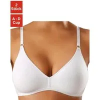 petite fleur by Lascana Bralette-BH (Packung, 2 Stück) ohne Bügel, Baumwollqualität, Packung, bequemer BH