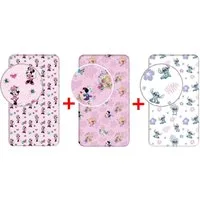 Disney Spannbettlaken Disney Minnie Maus + Cinderella + Lilo & Stitch Betttuch 3er-Set, Renforcé, (3 Stück)