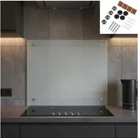 Mucola Küchenrückwand Glasrückwand Milchglas Fliesenspiegel Herdspritzschutz Sicherheitsglas, (Stück, 1-tlg., Premium-Rückwand), ESG Sicherheitsglas