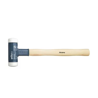 Wiha Schonhammer rückschlagfrei, sehr hart mit Hickory-Holzstiel, Rund-Schlagkopf - 39010