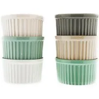 Almina Muffinform 6 Teiliges Muffinform-Set Schale aus Porzellan Rund 180 ml