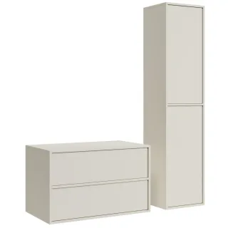 Badplaats Badmöbel-Set, Kaschmir, Holz, Rechteckig, 80x54x46 cm, Badezimmer, Badezimmerschränke, Waschbeckenunterschränke