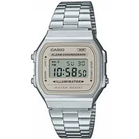 CASIO VINTAGE Chronograph A168WA-8AYES, Quarzuhr, Armbanduhr,Damenuhr, Herrenuhr, Digitaluhr, Edelstahlarmband