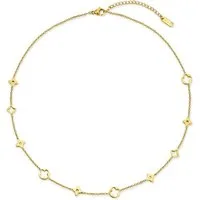 KARMA Edelstahlkette Damenhalskette Klee Gold 43 cm Edelstahl wasserfest & antiallergisch (Kette modern Kleeblatt Edelstahlhalskette, 1-tlg), Halskette Damen Kette Damenschmuck