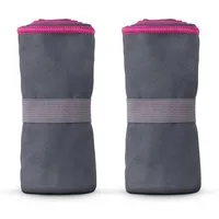 hemmy Fashion Sporthandtuch Sporttuch 2er Pack, ohne Tasche (2-St), Handtuch für Sport, Sauna, Fitness - Reisehandtuch - mit Spanngummi