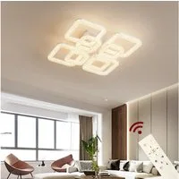 Euroton LED Deckenleuchte LED Deckenlampe Lampe Fernbedienung Lichtfarbe/Helligkeit einstellbar, LED fest integriert, mit Fernbedienung kaltweiß-neutalweiß -warmweiß, 7000k-3000k stufenlos einstellbar