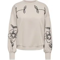 ONLY Sweatshirt ONLBROOKE L/S O-NECK FLOWER SWT Baumwollmischung, regular fit