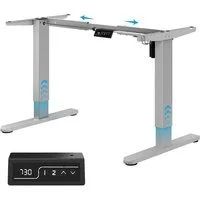 HOMALL Schreibtisch 100-160cm, Elektrisch höhenverstellbares Gestell, Super Belastung (LED-Anzeige mit zwei Speichereinstellungen für die Höhe und einem Haken)