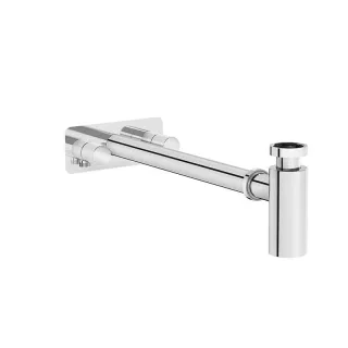 VitrA Zubehör Design Siphon Abgangsrohr und Rosette mit 2 Eckventilen (links + rechts) Chrom,A45159 A45159