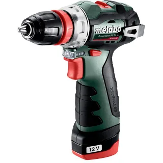 Metabo Akku-Bohrschrauber PowerMaxx BS BL Q Kunststoffkoffer - 12V 2x2Ah Li-Power + LC 40 - 601749500