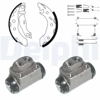 Delphi Bremsbacken vormontiert hinten Ford Courier Fiesta Ka Puma Mazda 121