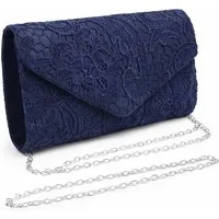nsihing Abendtasche Clutch Damen Elegant Kettentasche Hochzeit Umhängetasche Handtasche, Damen Abendtasche Spitze Clutch, Glitzer Tasche mit Abnehmbarer Kette