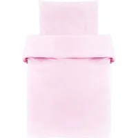 Makian Kinderbettwäsche Uni Rosa, Baumwolle, Kinderbettwäsche 80x80 cm / 35x40 cm Deckenbezug, Kissenbezug