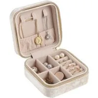 Paletti Schmuckkasten Schmuck-Etui Velours elegante Schmuckbox Reiseetui Schmuck Organizer