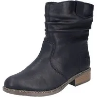 Rieker Winterboots, Winterstiefelette, Blockabsatz, Warmfutter, geraffter slouchy Schaft