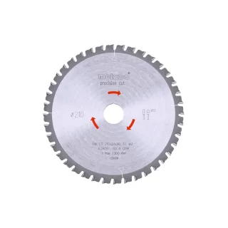 Metabo Sägeblatt precision cut wood - 210x2,4/1,8x30, Z40 WZ 3° professional - 628037000