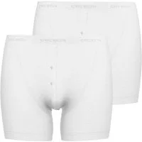 CECEBA Langer Boxer CECEBA Herren Long-Pants weiß uni 2er Pack (2-St)