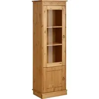OTTO home Vitrine Indra aus massiver Kiefer, FSC®, 2trg., Höhe 145 cm, dezentes Ornament