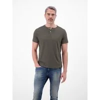 LERROS Kurzarmshirt mit Serafino-Kragen