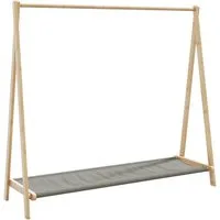 vidaXL Kleiderständer Kleiderständer mit Ablagen 106x34x102 cm Bambus, (1 St)