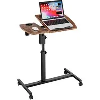 OUNUO Stehpult Laptoptisch Höhenverstellbar 68,5-98cm, Beistelltisch mit Rollen, 60x60cm