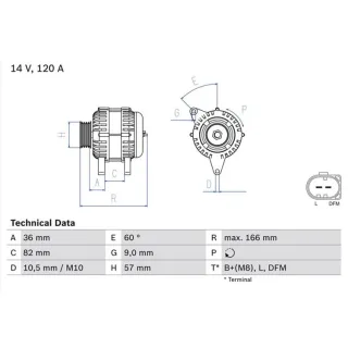 Bosch Lichtmaschine 120A VW Passat B5