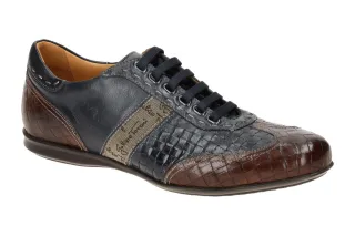 Galizio Torresi 317720 Herren Sneaker blau Nougat Vegas Echtleder Gummisohle