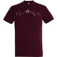 Youth Designz T-Shirt Heartbeat Mountain Herren Shirt Geschenk Statement für Männer mit trendigem Frontprint