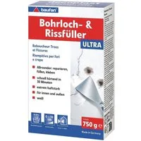 baufan® Spachtelmasse Bohrloch- und Rissfüller ULTRA 750 g Spachtelmasse Bohrlochfüllung, zum Ausbessern von Rissen und Löchern