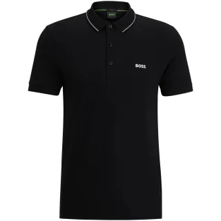 Boss - "Paule 4" Poloshirt für Herren, Schmal (Schwarz)