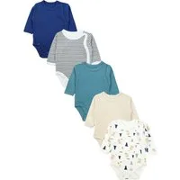 TupTam Wickelbody TupTam Baby Unisex Langarm Wickelbody Print / Uni 5er Pack