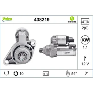 Valeo Anlasser 1,1 kW Audi Seat Skoda VW 438219