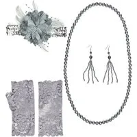 Widmann S.r.l. Kostüm 20er Jahre Charleston Set 'Flapper' für Damen 6-tl