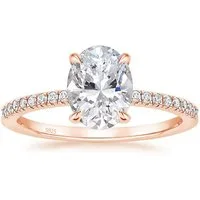 ROUGEMONT Verlobungsring Eleganter Damen Verlobungsring Ovalschliff 925 Sterling Silber, Echtschmuck 925 sterling Silber