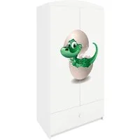 Raumhirsch Furniture Kinderkleiderschrank mit Motivauswahl - Kleiderschrank für Kinder (Kinderzimmerschrank für Jungen, Mit Ablagefächern & Kleiderstange) robuste Verarbeitung, kindgerecht, verschiedene Farben & Designs